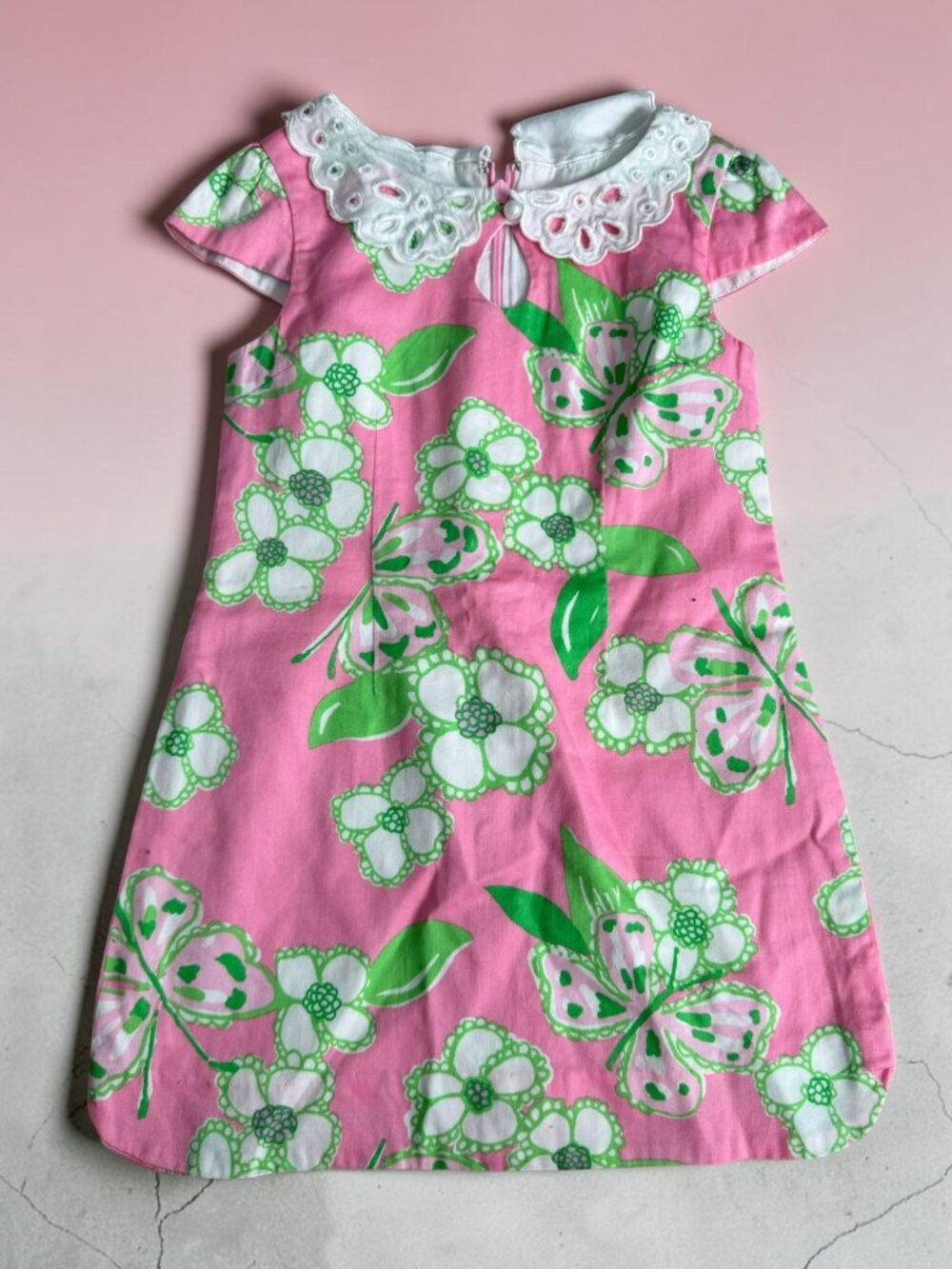 LILLY PULITZER Girls Mini Nicci Pretty Pink Tootie Floral Dress Size 4